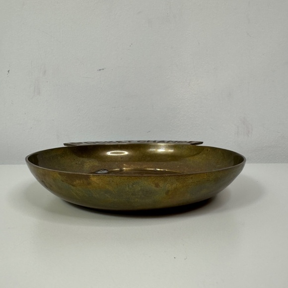 Vintage Mid Century Solid Brass Pocket Change Dish 5” Trinket Tray - Picture 3 of 9